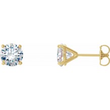 14K Yellow 3/4 CTW Diamond 4-Prong Cocktail-Style Earrings