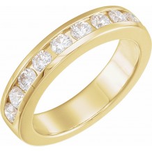 14K Yellow 1 CTW Diamond Anniversary Band