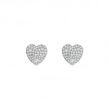 Henri Daussi 18k White Gold Diamond Stud Earrings