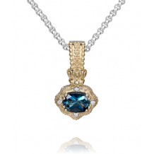 Vahan 14k Gold & Sterling Silver London Blue Topaz Pendant