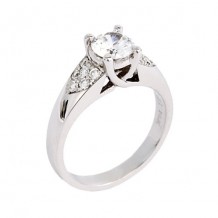 Jewelry Innovations 14K White Gold Semi Mount Engagement Ring