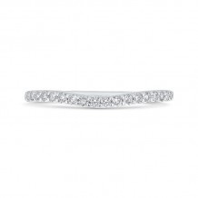 Shah Luxury Round Cut Diamond Wedding Band In 14K White Gold