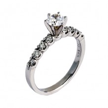 Jewelry Innovations 14K White Gold Semi Mount Engagement Ring