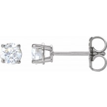 14K White 1/2 CTW Diamond Earrings
