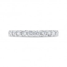 Shah Luxury Round Diamond Half-Eternity Wedding Band In 14K White Gold