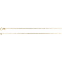 14K Yellow 1 mm Solid Rope 7 Chain