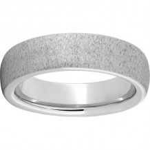 Serinium Domed Band with Grain Finish