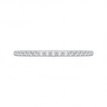 Shah Luxury 14K White Gold Round Diamond Half-Eternity Wedding Band