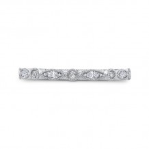 Shah Luxury 14K White Gold Round Diamond Half-Eternity Wedding Band