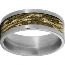 Titanium Flat Band with Mossy Oak Bottomland Inlay