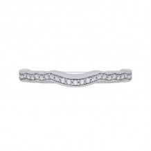 Shah Luxury Round Diamond Half-Eternity Wedding Band In 14K White Gold