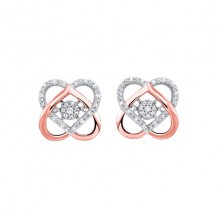 Gems One 10Kt White Pink Gold Diamond (1/10 Ctw) Earring