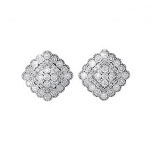 Gems One Silver Diamond (1/8Ctw) Earring