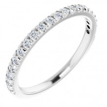 14K White 1/4 CTW Diamond French-Set Anniversary Band