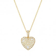 Henri Daussi 18k Yellow Gold Diamond Pendant
