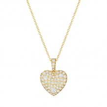 Henri Daussi 18k Yellow Gold Diamond Pendant