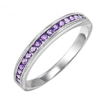 Gems One 14Kt White Gold Amethyst (1/3 Ctw) Ring