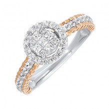Gems One 14Kt White Rose Gold Diamond (1/2Ctw) Ring