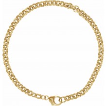 14K Yellow Solid Rolo 7 Bracelet
