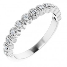 14K White 1/8 CTW Diamond Anniversary Band