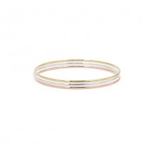 Carla Set of Three 14k Tri Tone Plain Bangles