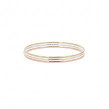 Carla Set of Three 14k Tri Tone Plain Bangles