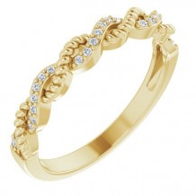 14K Yellow .08 CTW Diamond Stackable Ring