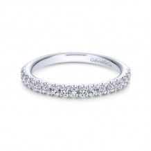 Gabriel & Co. 14k White Gold Contemporary Anniversary Wedding Band