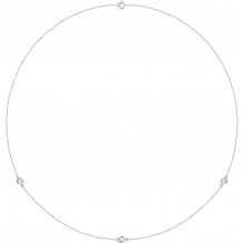 14K White 1/4 CTW Diamond 3-Station 18 Necklace
