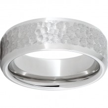 Serinium Beveled Edge Band with Moon Finish and Polished Edges