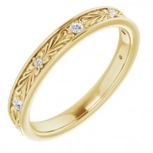 14K Yellow .07 CTW Diamond Anniversary Band