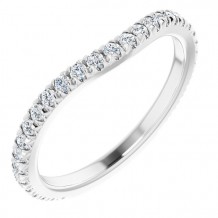 14K White 3/8 CTW Diamond French-set Matching Band