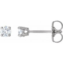 14K White 1/5 CTW Diamond Earrings