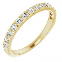 14K Yellow 1/2 CTW Diamond French-Set Anniversary Band