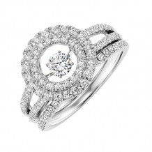 Gems One 14KT White Gold & Diamond Rhythm Of Love Fashion Ring  - 1 ctw