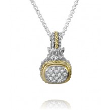 Vahan 14k Gold & Sterling Silver Diamond Pendant