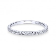 Gabriel & Co. 14k White Gold Contemporary Anniversary Wedding Band