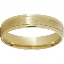 Modern Gold 5mm 10K Yellow Gold Ring with Rounded Edges and Satin Finish