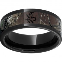 Black Diamond Ceramic Pipe Cut Band with Realtree Xtra Inlay