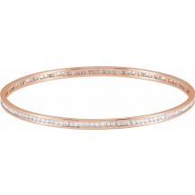 14K Rose 2 1/4 CTW Diamond Stackable Bangle 8 Bracelet