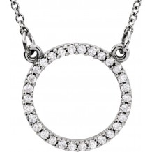 14K White 1/8 CTW Diamond 16 Necklace