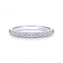 Gabriel & Co. 14k White Gold Contemporary Diamond Wedding Band