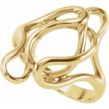 14K Yellow Freeform Remount Ring