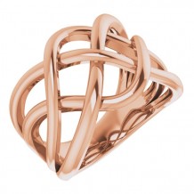 14K Rose Criss-Cross Ring