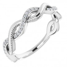 14K White 1/8 CTW Diamond Anniversary Band