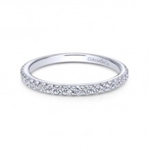 Gabriel & Co. 14k White Gold Contemporary Anniversary Wedding Band