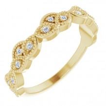 14K Yellow 1/8 CTW Diamond Anniversary Band