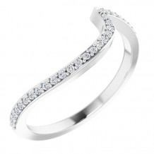 14K White 1/8 CTW Diamond Band for 5.2 mm Round Ring