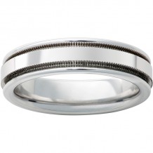 Serinium Rounded Edge Band with Milgrain Grooves