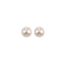 Gems One 14Kt White Gold Pearl (1 Ctw) Earring